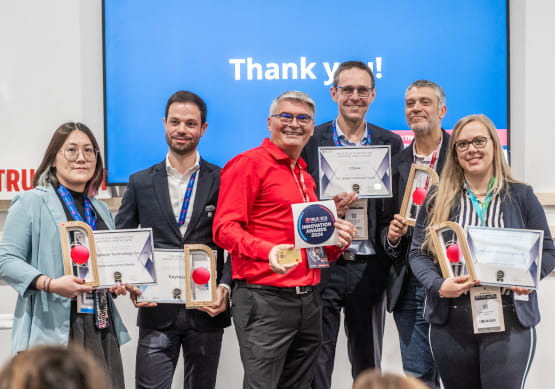 Winners of the TRUSTECH Innovation Awards 2024 with their trophy