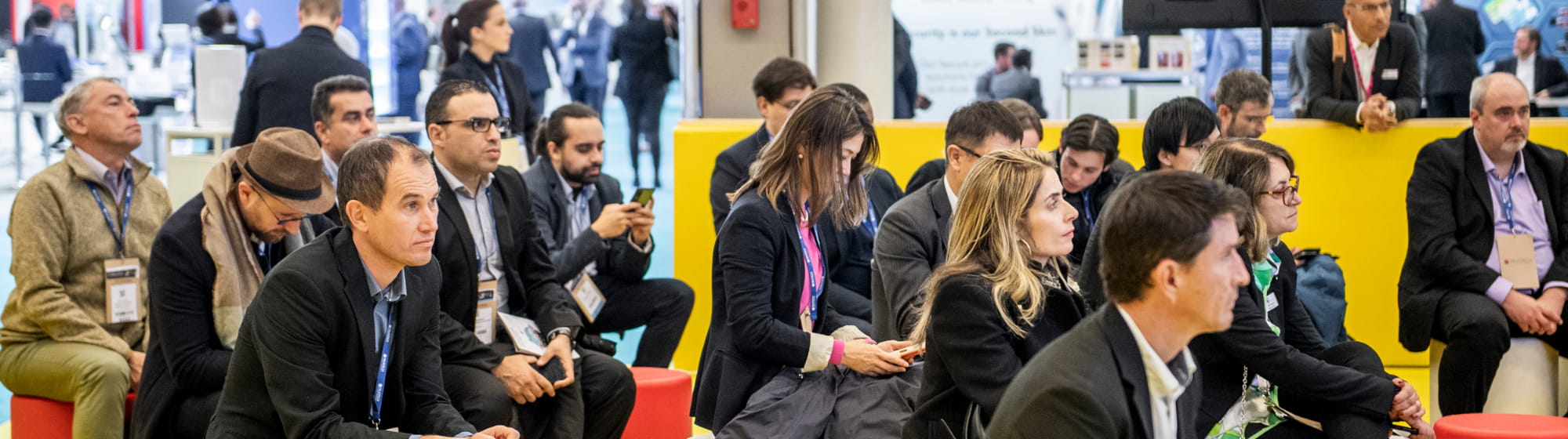 Visitors on the TRUSTECH Innovation Stage